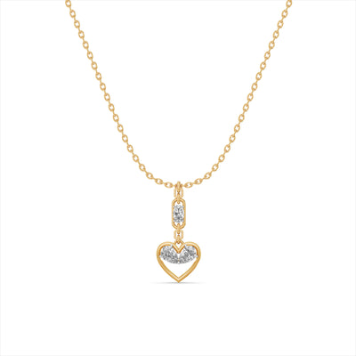 Amora Heart 9KT Gold Laboratory Grown Diamond Pendant