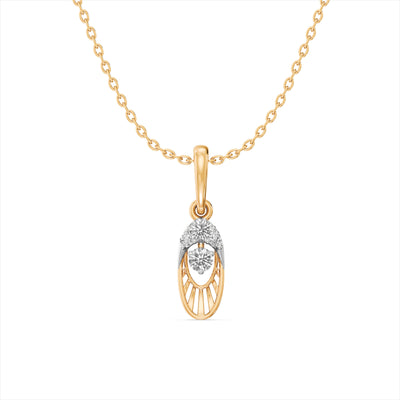 Valora Shimmer 9KT Gold Laboratory Grown Diamond Pendant