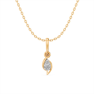 Auric Leaf 9KT Gold Laboratory Grown Diamond Pendant
