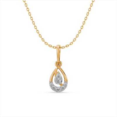 Teardrop Glow 9KT Gold Laboratory Grown Diamond Pendant