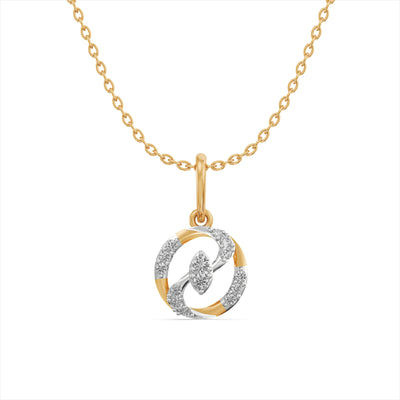 Luna Embrace 9KT Gold Laboratory Grown Diamond Pendant