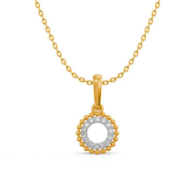 Luminous Halo 9KT Gold Laboratory Grown Diamond Pendant