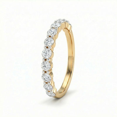 Forever Set Diamond 9KT Gold Laboratory Grown Diamond Band Ring
