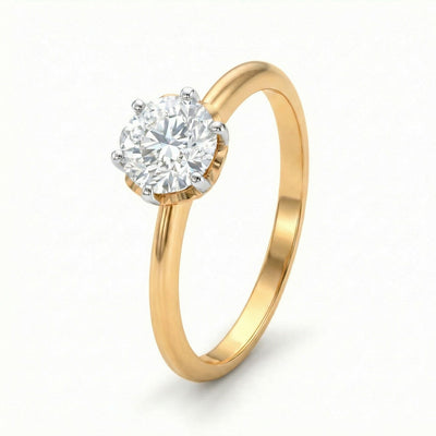 Held By 9KT Gold Laboratory Grown Diamond Ring
