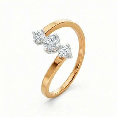 Tri Wrap 9KT Gold Laboratory Grown Diamond Ring