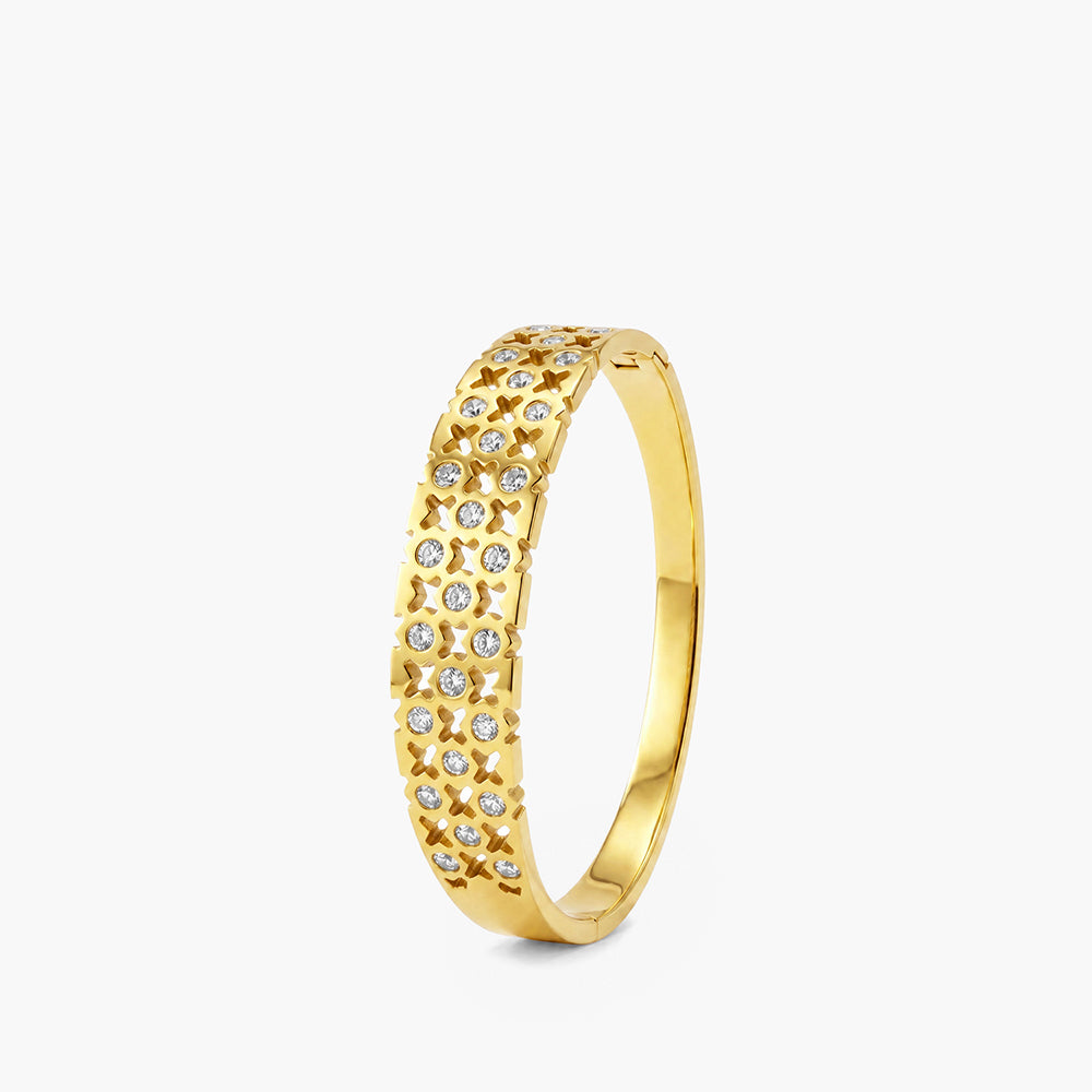 Shimmering Star Gold Bangle Bracelet