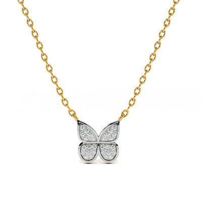 Butterfly Bliss 9KT Gold Laboratory Grown Diamond Necklace