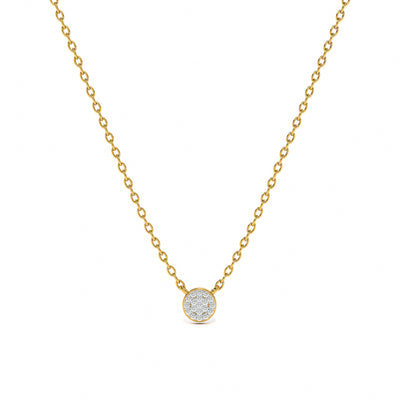 Celeste Cluster 9KT Gold Laboratory Grown Diamond Necklace