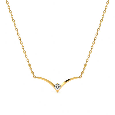 Vivid Glow 9KT Gold Laboratory Grown Diamond Gold Necklace