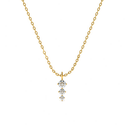 Diamond Trio 9KT Gold Laboratory Grown Diamond Pendant