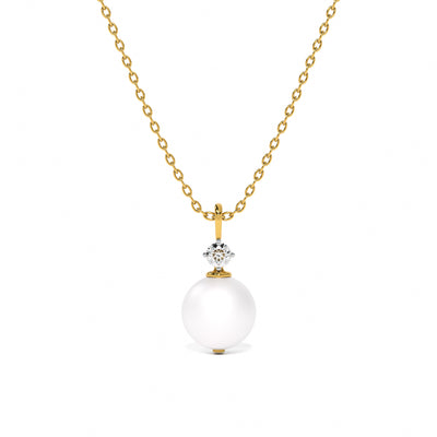 Glow Pearl 9KT Gold Laboratory Grown Diamond Pendant
