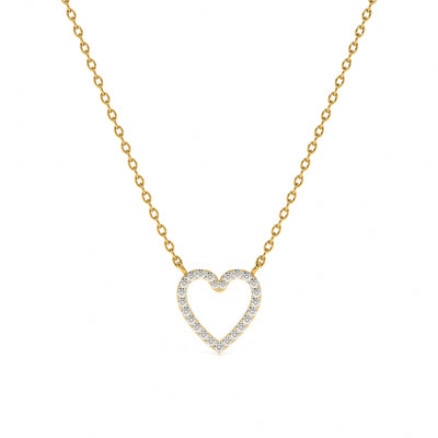 Pure Heart 9KT Gold Laboratory Grown Diamond Pendant