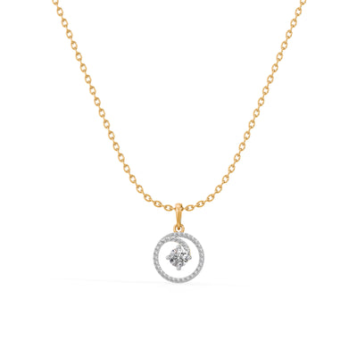 Eternal Circle 9KT Gold Laboratory Grown Diamond Pendant