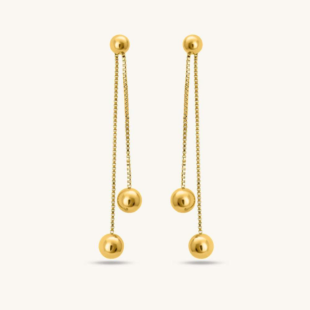 Front Rear Dangle Earrings