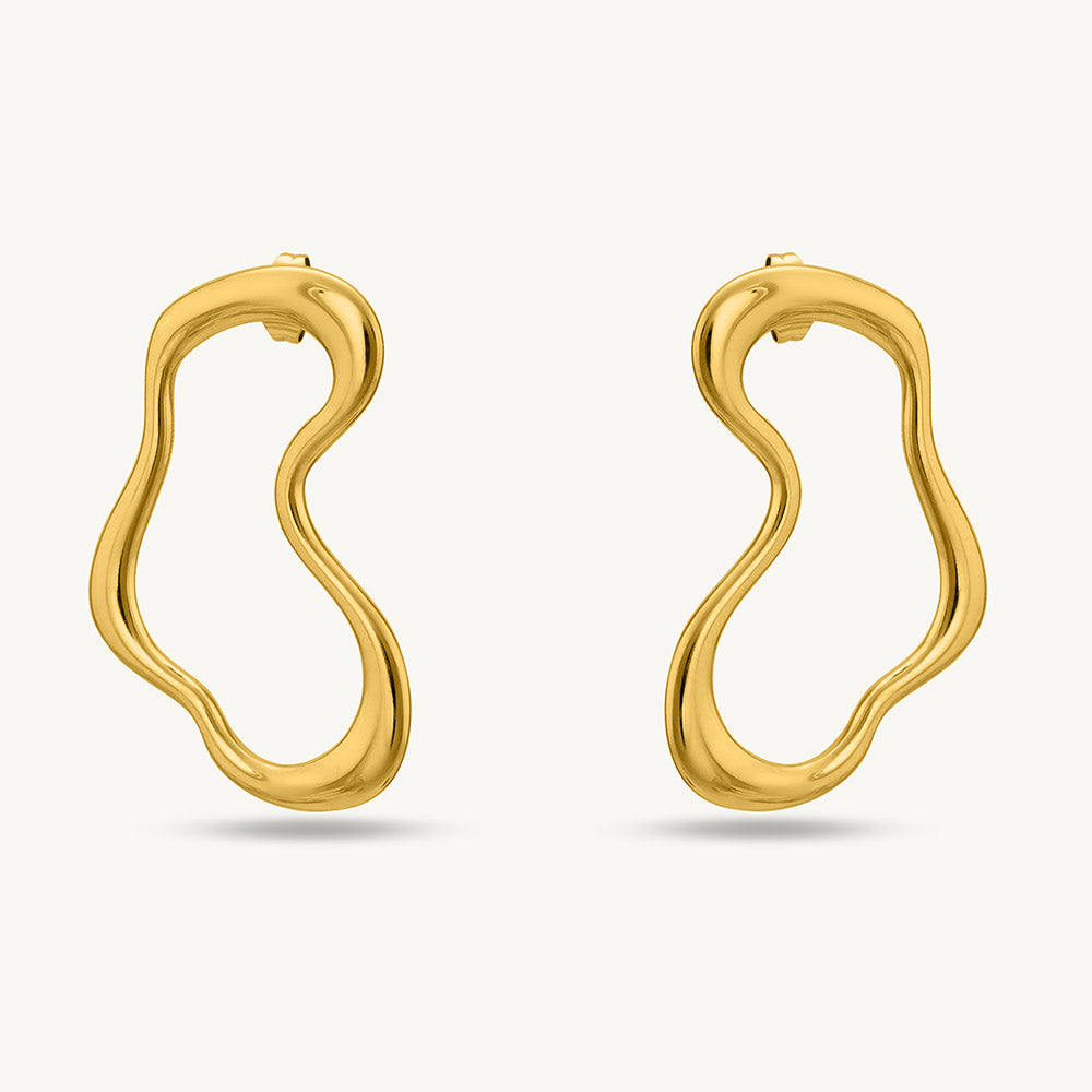 Golden Irregular Drop Earrings