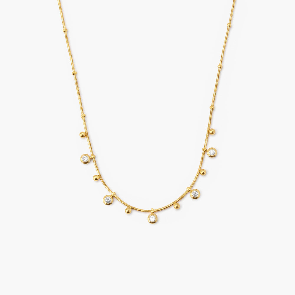 Shimmering Diamond Chain Necklace