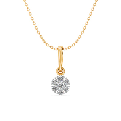 Spherical Cluster 9KT Laboratory Grown Diamond Pendant