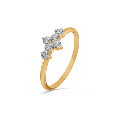 Petite Blossom 9KT Gold Laboratory Grown Diamond Ring