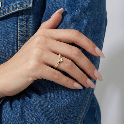 Timeless Duo 9KT Gold Laboratory Grown Diamond Ring