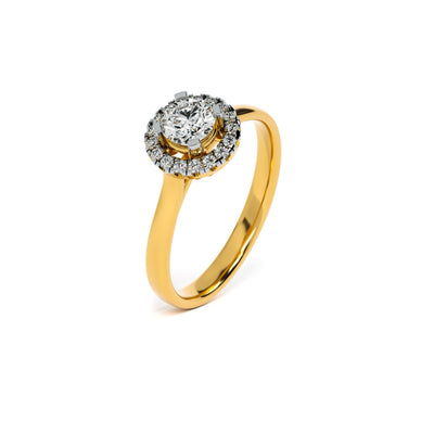 Radiant Halo 9KT Gold Laboratory Grown Diamond Ring