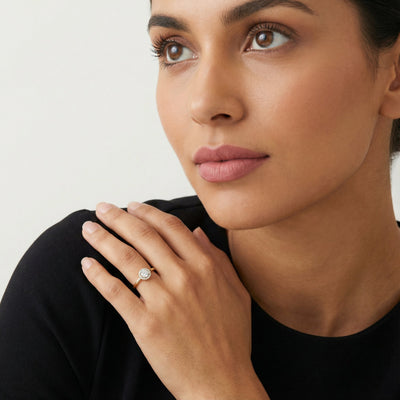 Radiant Halo 9KT Gold Laboratory Grown Diamond Ring