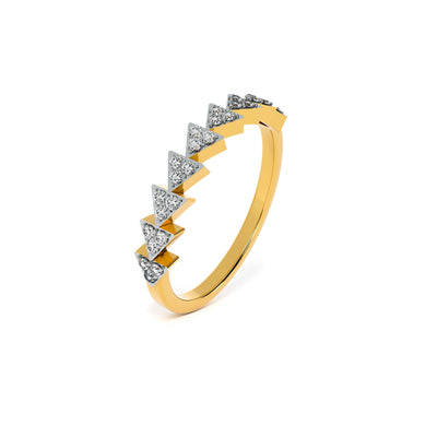 Starlit Peaks 9KT Gold Laboratory Grown Diamond Ring