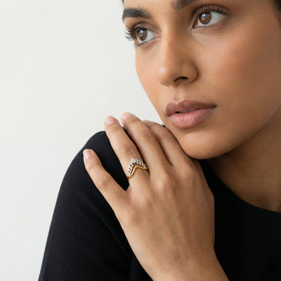 Regal Chain 9KT Gold Laboratory Grown Diamond Ring