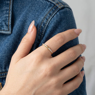 Infinity Link 9KT Gold Laboratory Grown Diamond Ring