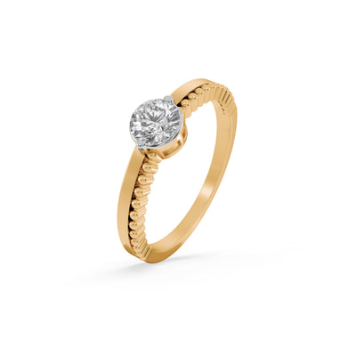 Halo Pinwheel 9KT Gold Laboratory Grown Diamond Ring
