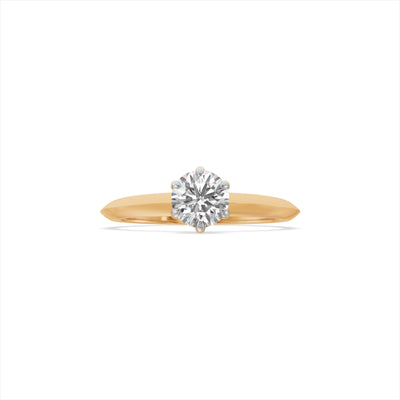 Dainty Solitaire 9KT Gold Laboratory Grown Diamond Ring