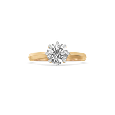 Edgy Solitaire 9KT Gold Laboratory Grown Diamond Ring