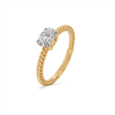 Ivory Gleam 9KT Gold Laboratory Grown Diamond Ring