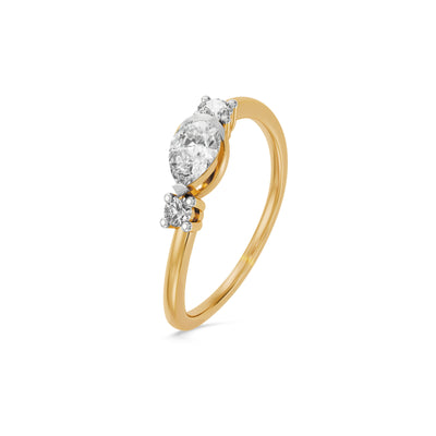 Elegant Luna 9KT Gold Laboratory Grown Diamond Ring
