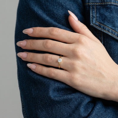 One Moment Solitaire 9KT Gold Laboratory Grown Diamond Ring