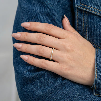 Classic Smooth 9KT Gold Laboratory Grown Diamond Band Ring