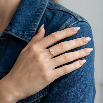 Classic Solitaire Duo 9KT Laboratory Grown Diamond Ring