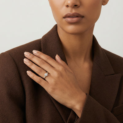 The Radiant Crest 9KT Laboratory Grown Diamond Promise Ring