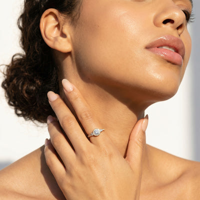 The Heirloom Halo 9KT Laboratory Grown Diamond Promise Ring