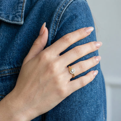 The Nova Twist Solitaire 9KT Laboratory Grown Diamond Promise Ring