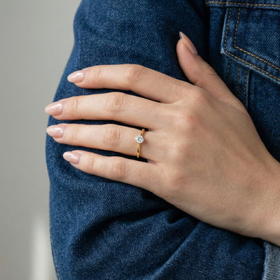 The Rosette Solitaire 9KT Laboratory Grown Diamond Promise Ring