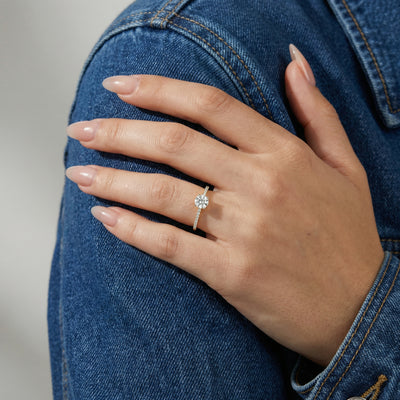 The Lucent Crown 9KT Laboratory Grown Diamond Promise Ring