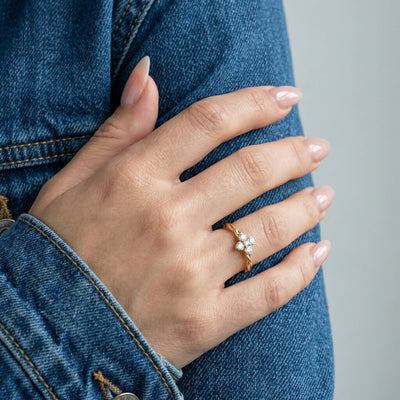 Light Catching 9KT Gold Laboratory Grown Diamond Band Ring