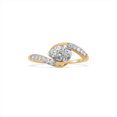 Cherished Swirl 9KT Gold Laboratory Grown Diamond Ring