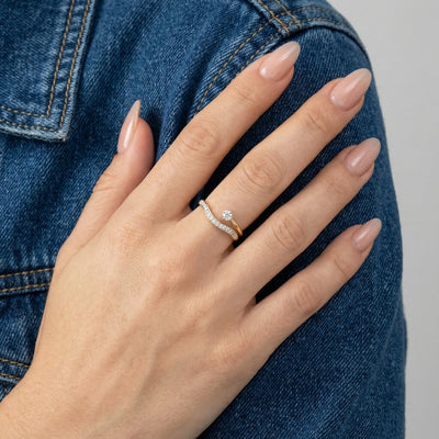 Enduring Wave 9KT Gold Laboratory Grown Diamond Ring