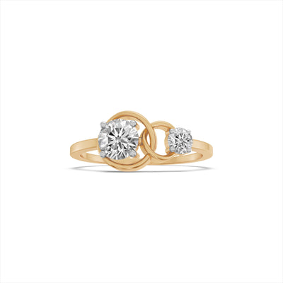 Modern Loop 9KT Gold Laboratory Grown Diamond Ring