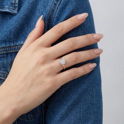 Blossom Radiance 9KT Gold Laboratory Grown Diamond Ring