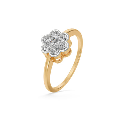 Blossom Radiance 9KT Gold Laboratory Grown Diamond Ring