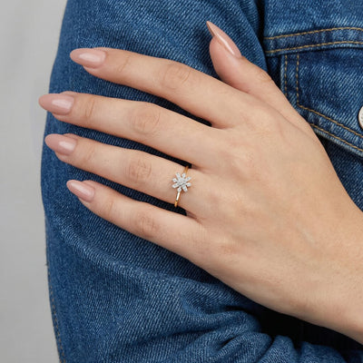 Bloom Cluster 9KT Gold Laboratory Grown Diamond Ring