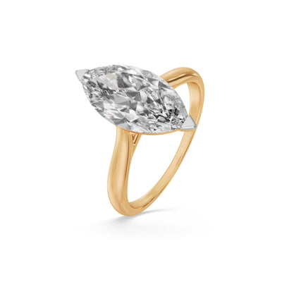 0.5 Carat Marquise Solitaire 9KT Gold Laboratory Grown Diamond Ring
