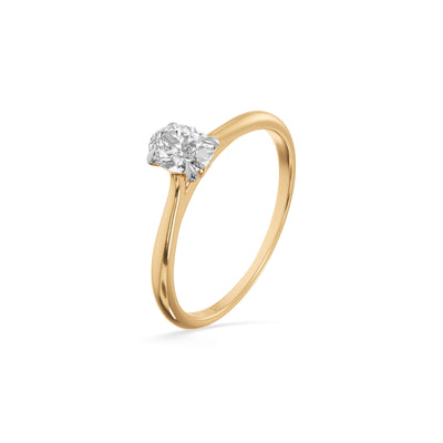 0.5 Carat Oval Solitaire 9KT Gold Laboratory Grown Diamond Ring